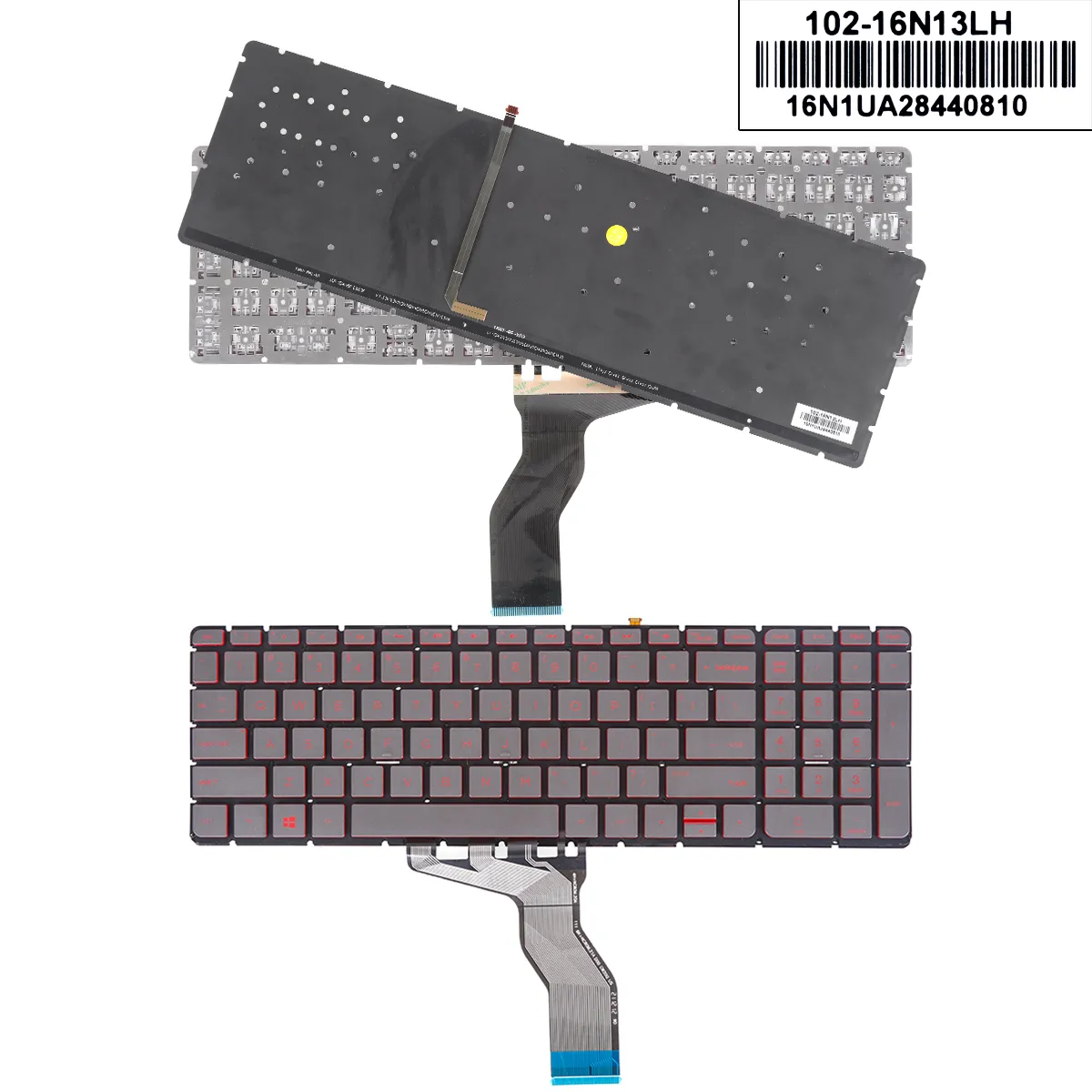 Picture of HP 15-ax000na 15-AX016TX 15-AX030TX 15-AX020TX  15T-AX000 15T-AX200 15-AX200 15-AX033DX  BLACK   (  Backlit ,  Red Printing ) 